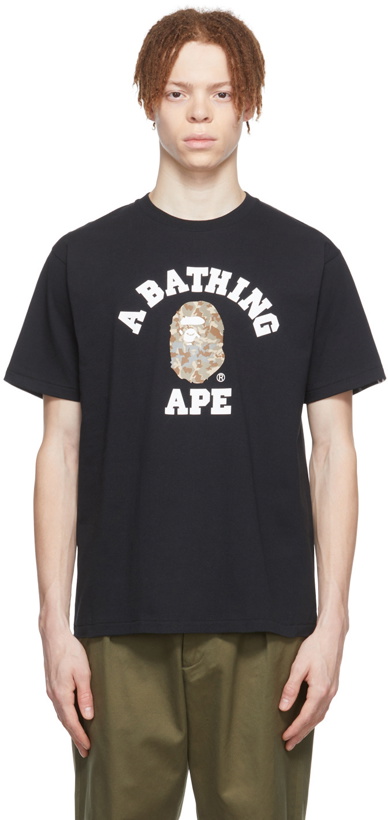 Photo: BAPE Black Sand Camo College T-Shirt