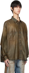 Acne Studios Beige Button-Up Denim Shirt