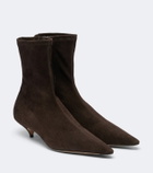 The Row Liisa suede ankle boots