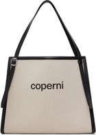 Coperni Beige Branded Canvas Belt Tote