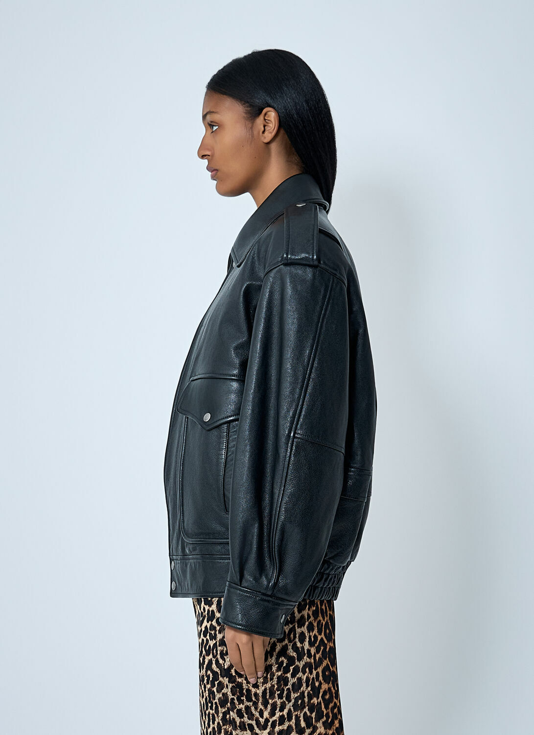 Saint Laurent Grained Leather Jacket