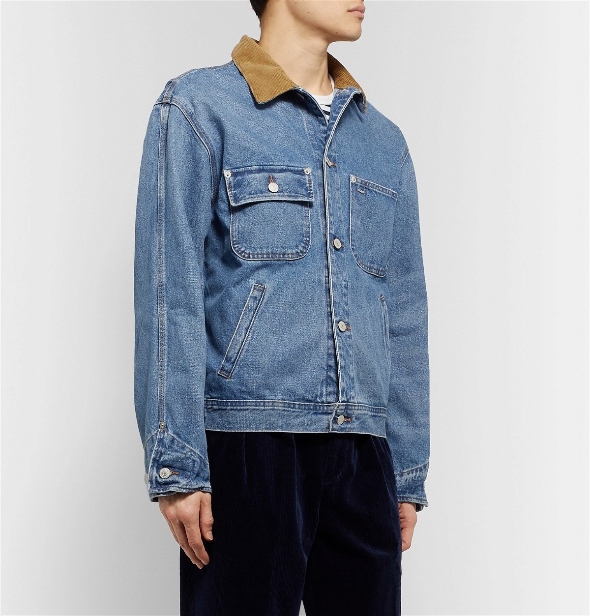 Denim jacket slim made of organic stretch cotton fabric - blue | Jackets |  MARC O'POLO