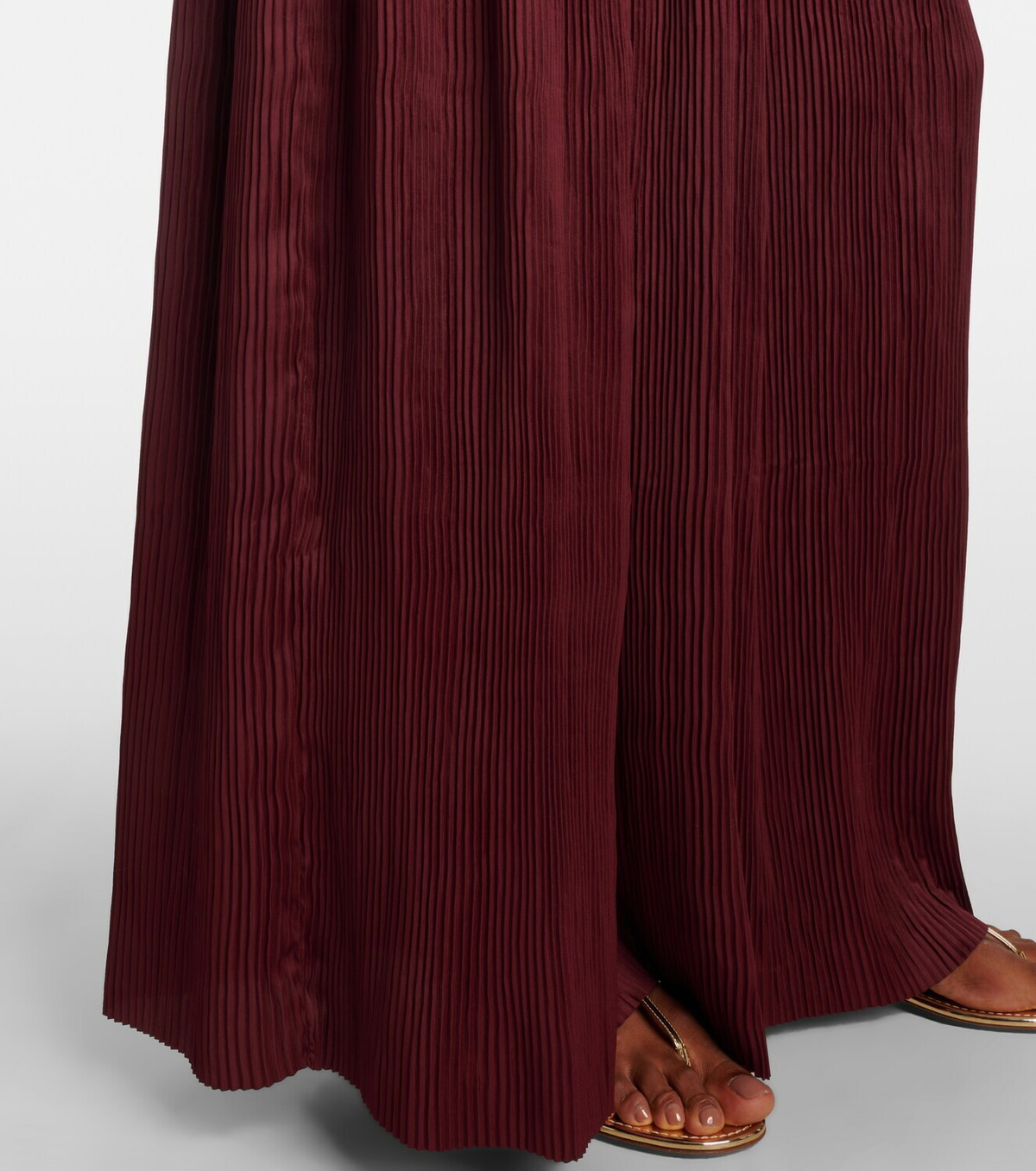 Ulla Johnson Tasneem satin plissé gown