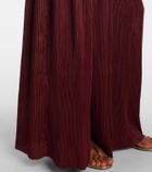 Ulla Johnson Tasneem satin plissé gown
