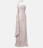 Marmar Halim Dayana ruched scarf-detail gown