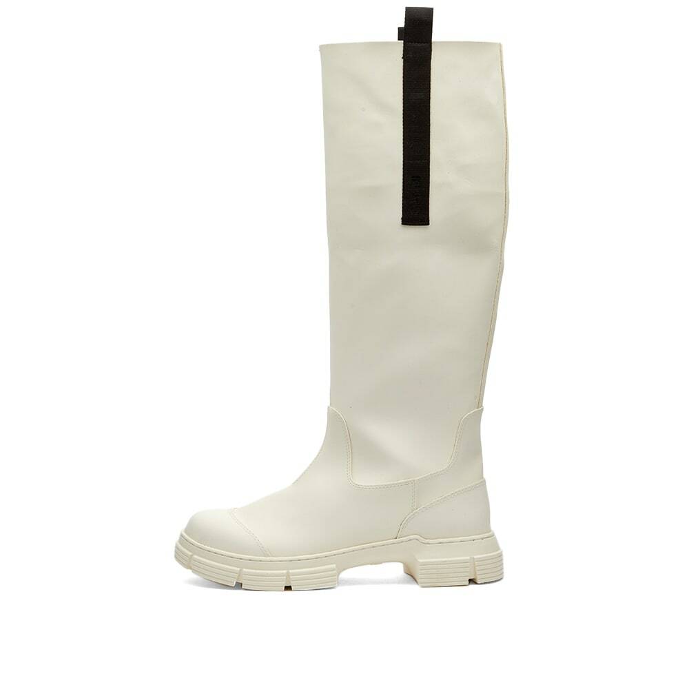 GANNI Women's Recycled Rubber Country Boot in Egret GANNI