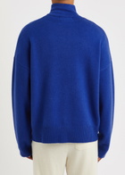 Extreme Cashmere N°235 Hike Half-zip Cashmere-blend Jumper - Blue - One Size
