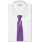 Charvet - 8.5cm Paisley-Embroidered Silk Tie - Purple