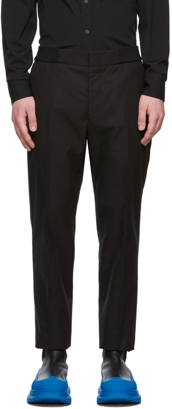 Photo: Alexander McQueen Black Cotton Gabardine Trousers