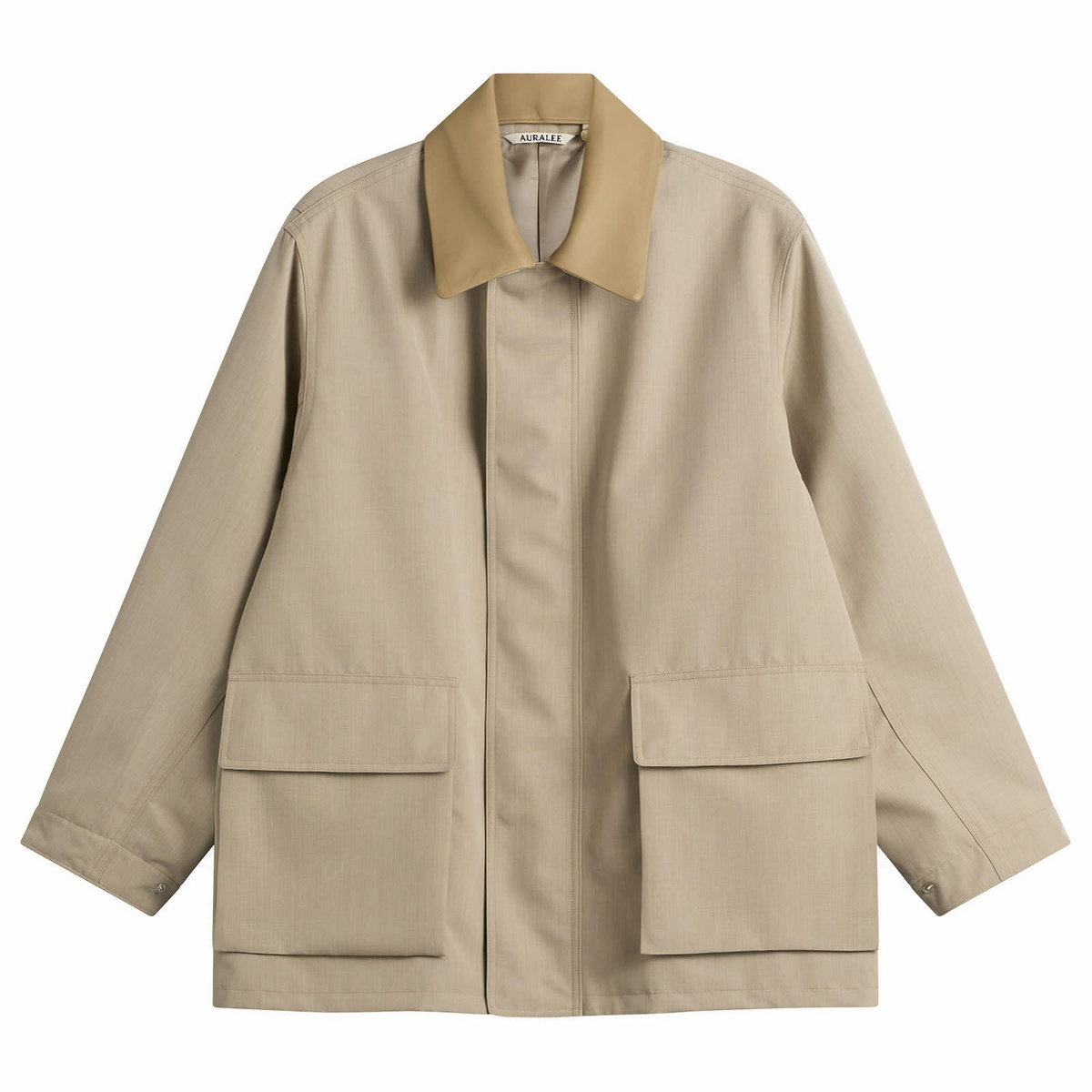 Auralee Women's Wool Max Canvas Blouson in Top Gray Beige