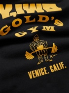 Y,IWO - Gold's Gym Logo-Print Cotton-Jersey Hoodie - Black