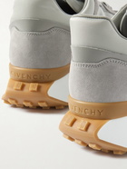 Givenchy - Giv Runner Suede and Leather-Trimmed Nylon Sneakers - Gray