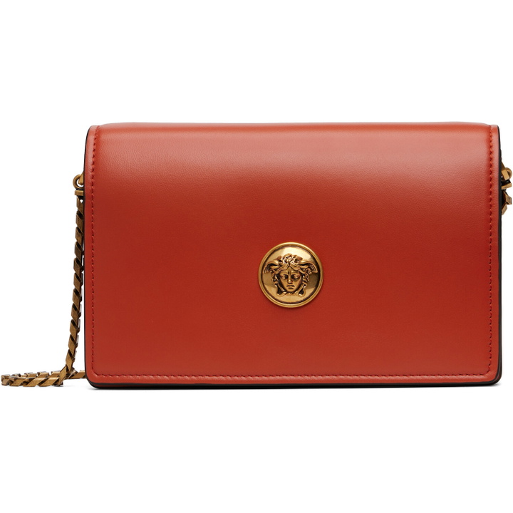 Photo: Versace Orange Emblème Nappa Mini Bag