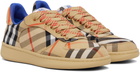 Burberry Tan Check Terrace Sneakers