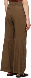 LEMAIRE Brown Wide-Leg Trousers