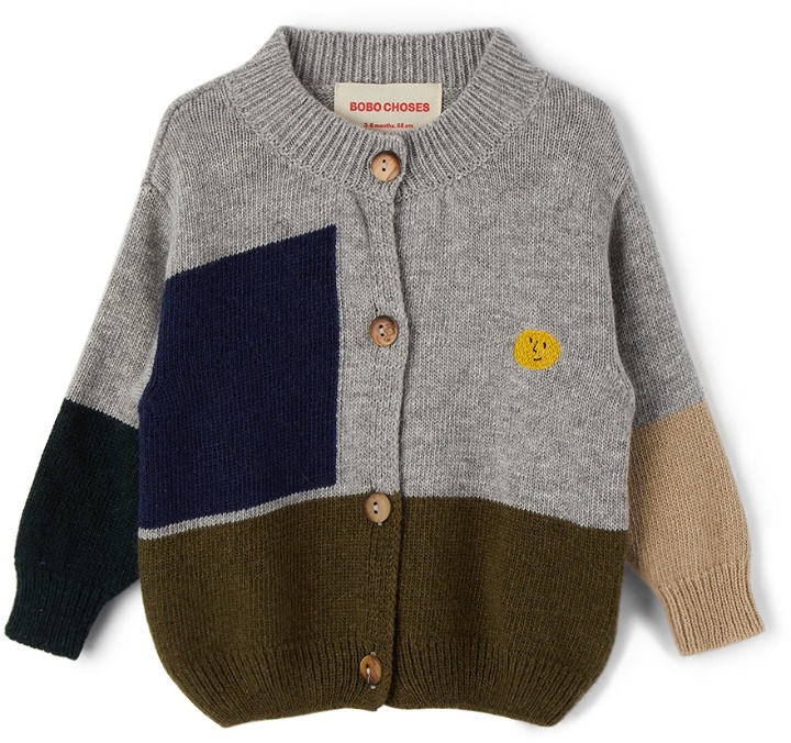 Photo: Bobo Choses Baby Multicolor Knitted Geometric Sweater