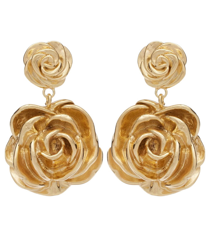 Photo: Magda Butrym Floral gold-plated drop earrings
