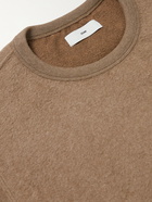 SSAM - Andy Brushed Cotton and Camel Hair-Blend Sweatshirt - Brown