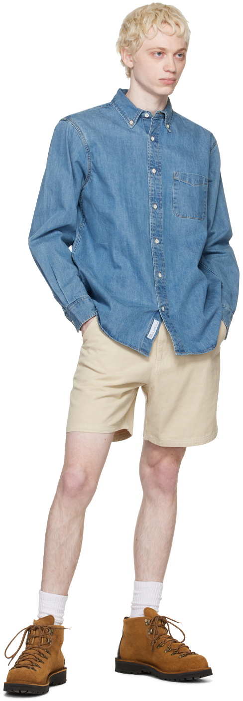 Adsum Beige Pigment-Dyed Shorts