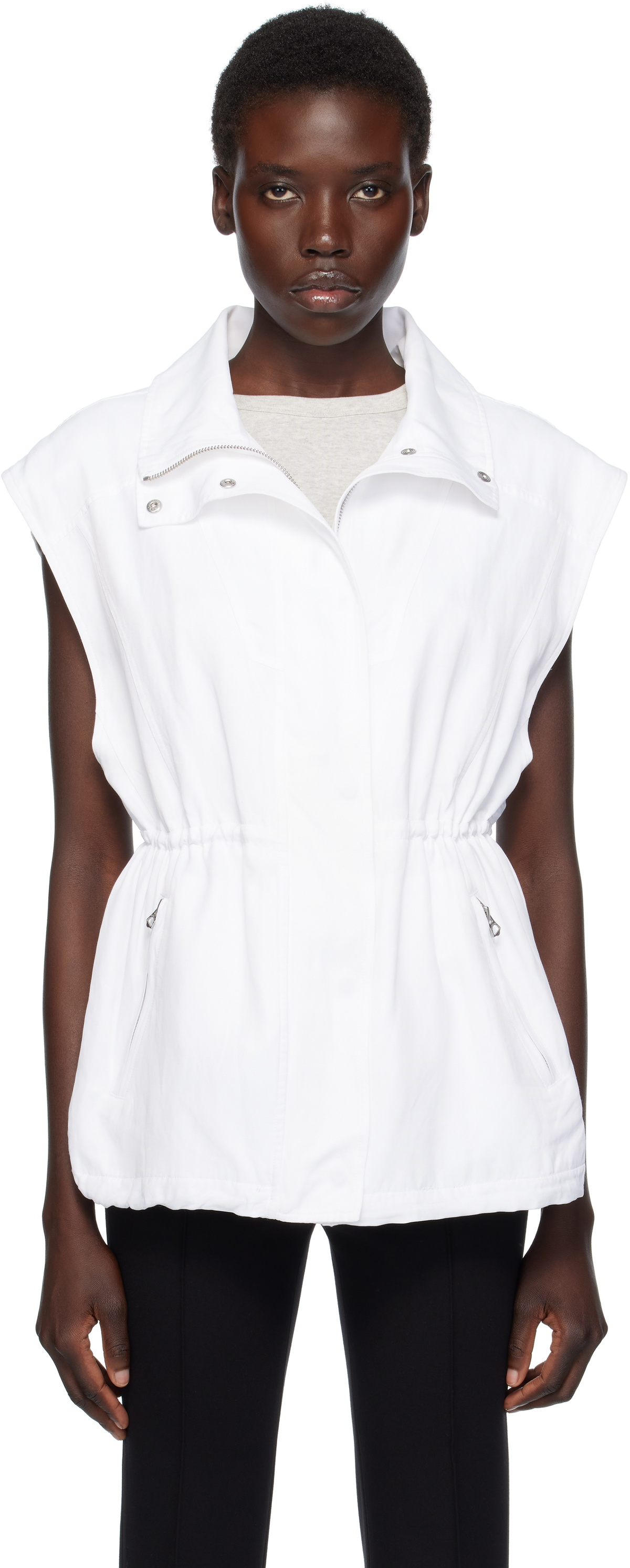 rag & bone White Monica Vest
