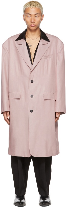 Photo: LU'U DAN SSENSE Exclusive Pink 90's Tailored Coat