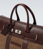 Brunello Cucinelli Leather-trimmed canvas duffel bag