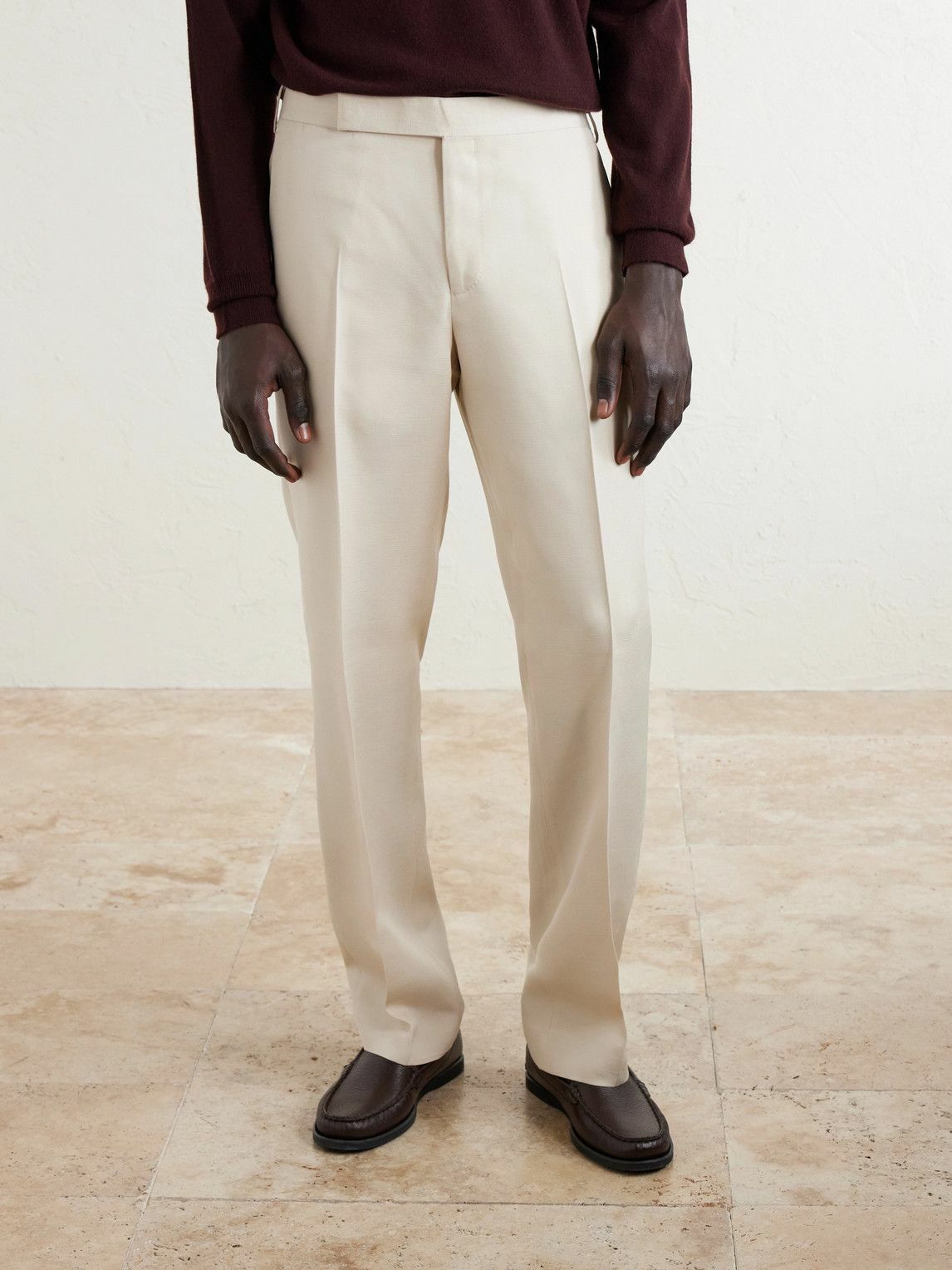 Lardini - Straight-Leg Woven Trousers - Neutrals