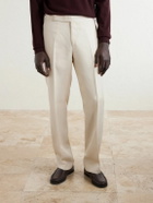 Lardini - Straight-Leg Woven Trousers - Neutrals