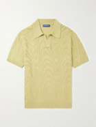 Frescobol Carioca - Rino Cotton and Silk-Blend Polo Shirt - Green
