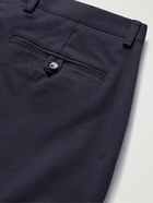 Etro - Slim-Fit Cotton-Blend Gabardine Trousers - Blue