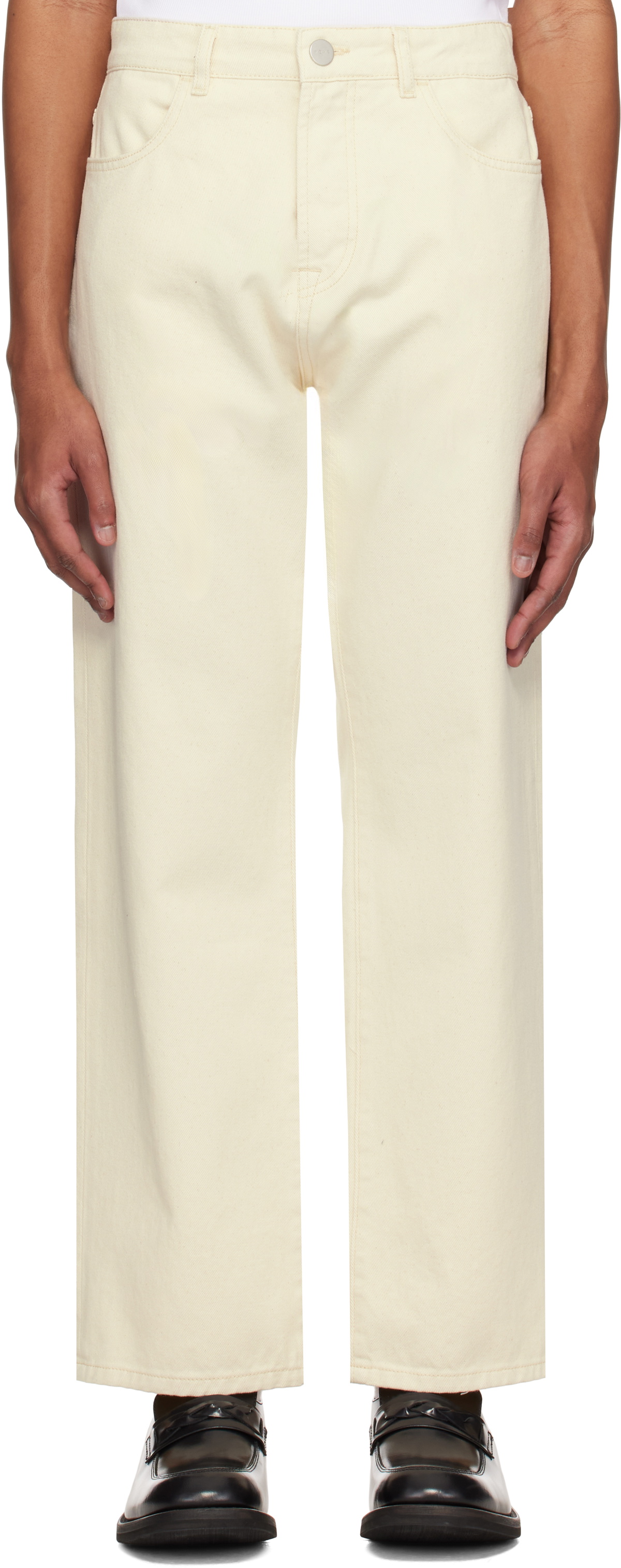Róhe Off-White Relaxed Leg Jeans