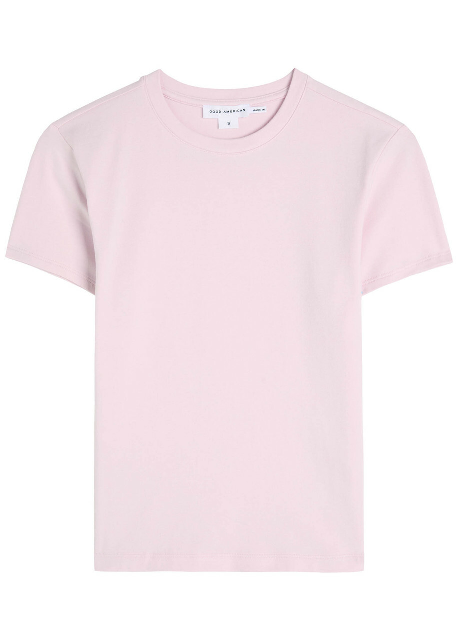 Good American Super Stretch Baby Stretch-cotton T-shirt Pink