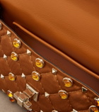Valentino Garavani Rockstud Spike Small moiré shoulder bag