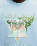 Casablanca Tennis Club Pastelle Printed T Shirt Blue - Mens - Shortsleeves