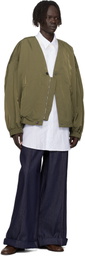 Hed Mayner Green Bomber Jacket