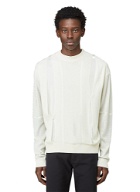 Breathe UV Pointelle Sweater in White