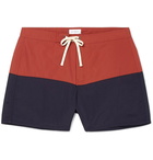 Saturdays NYC - Ennis Short-Length Colour-Block Swim Shorts - Navy