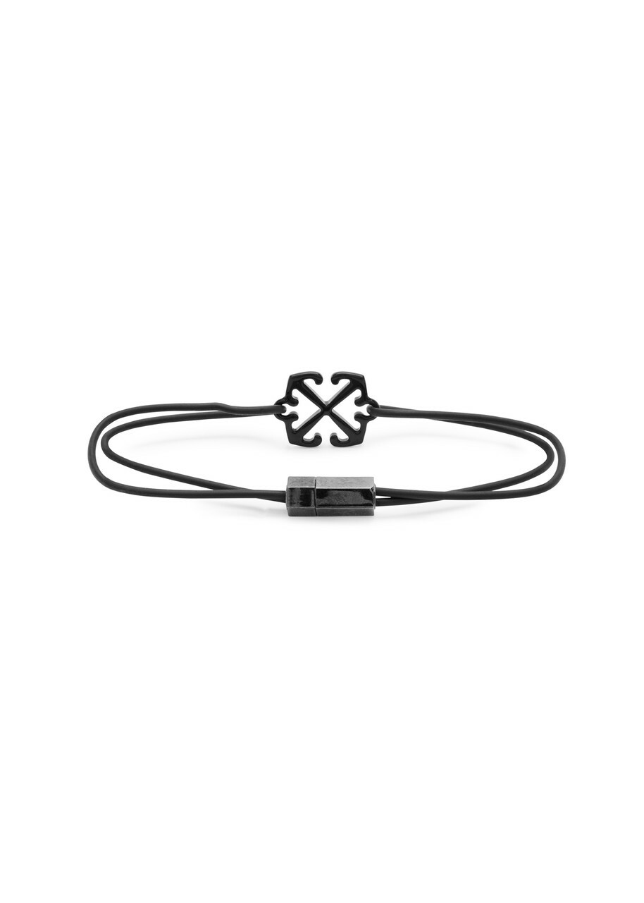 Off-white Arrow Rubberised Bracelet Black