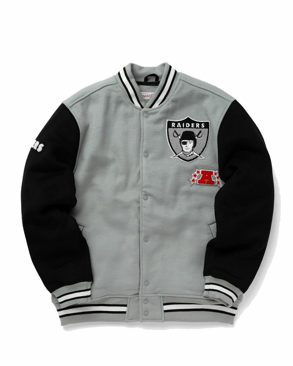 Photo: Mitchell & Ness Nfl Team Legacy Varsity Jacket Oakland Raiders Black/Grey - Mens - College Jackets/Team Jackets