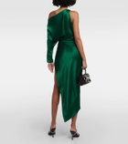 The Sei Cutout one-shoulder silk satin midi dress