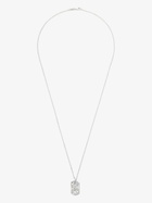 Suzanne Kalan 18K White Gold Diamond Tag Necklace