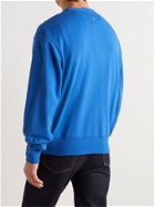 Rag & Bone - City Logo-Embroidered Organic Cotton-Jersey Sweatshirt - Blue
