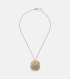 Yvonne Léon Lion 9kt gold pendant necklace with gemstones