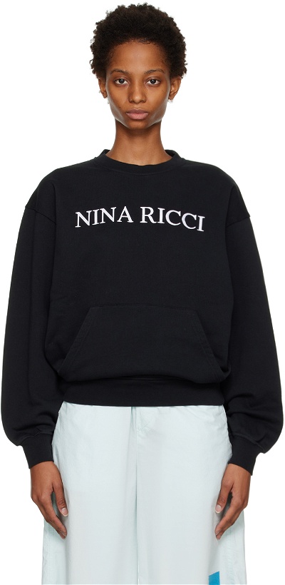 Photo: Nina Ricci Black Embroidered Sweatshirt
