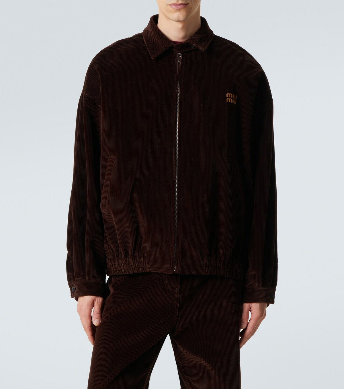 Miu Miu Cotton corduroy blouson jacket