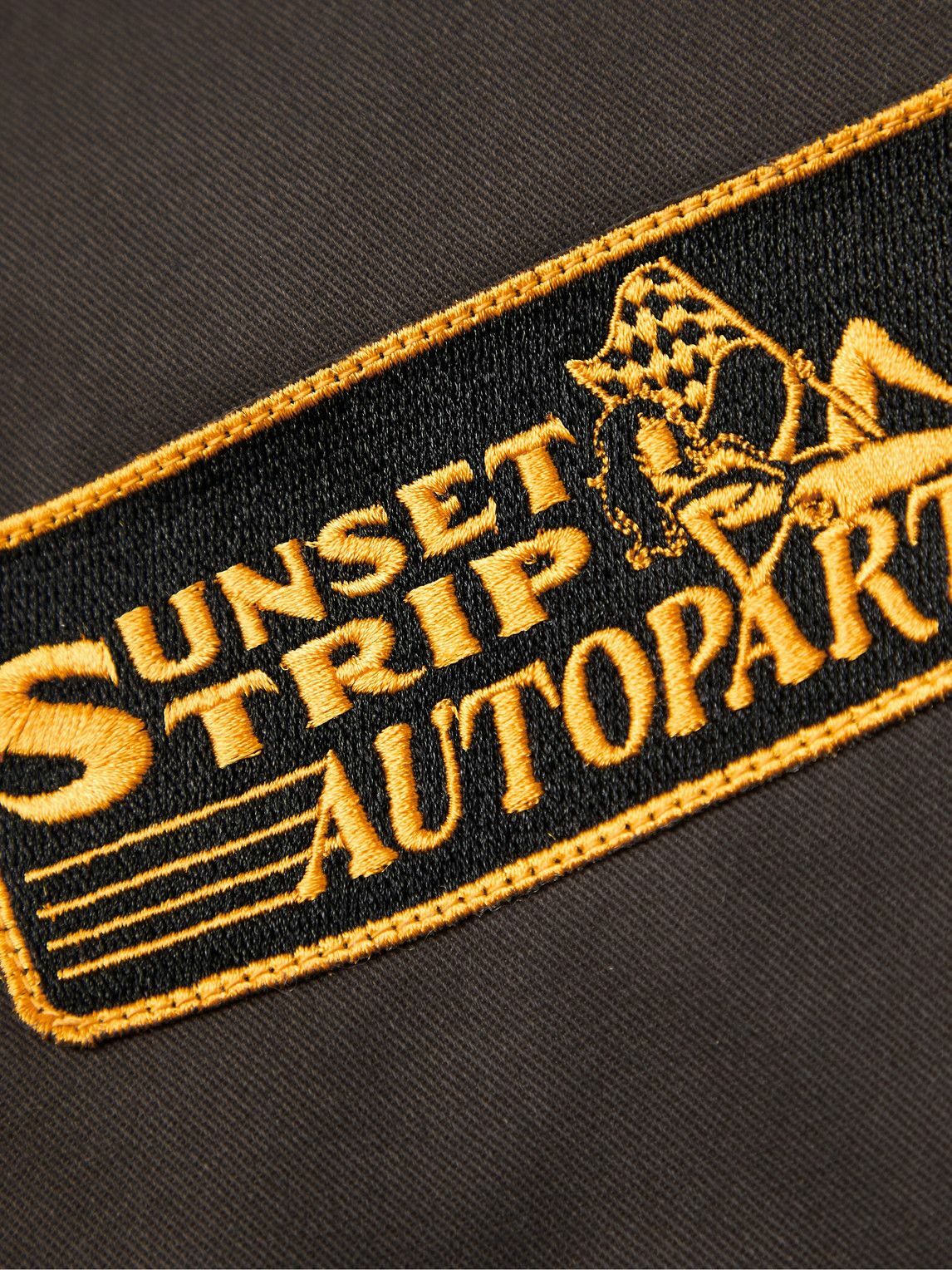 Local Authority LA - Dickies® Sunset Strip Autoparts Appliquéd Padded Drill Jacket - Brown
