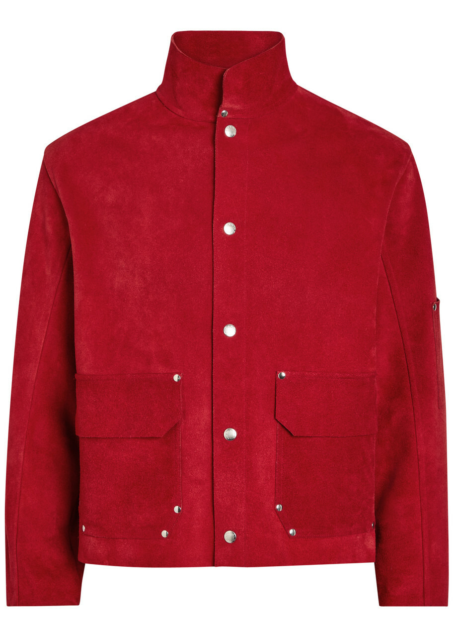 Bode Welding Suede Jacket Red