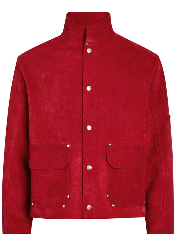 Photo: Bode Welding Suede Jacket Red