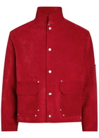Bode Welding Suede Jacket Red