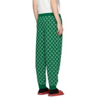 Gucci Green and Off-White Wool GG Lounge Pants